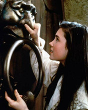 Labyrinth 1986 Jennifer Connelly touches gargoyle on huge door 8x10 inch photo