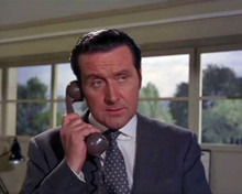 Patrick Macnee as John Steed on telephone 1960's TV The Avengers 8x10 inch photo