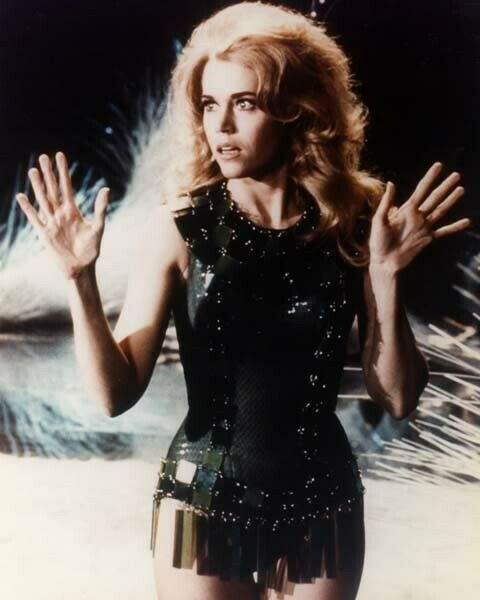 Barbarella 1968 Jane Fonda in her short costume looks surprised 8x10 inch  photo - Moviemarket