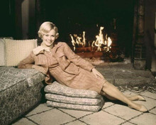 Jean Seberg sits beside fire place publicity pose for Airport 8x10 inch photo