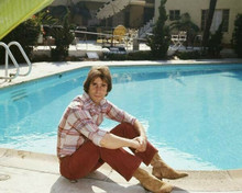 Henry Winkler The Fonz on Happy Days poses by his pool 1970's 8x10 inch photo