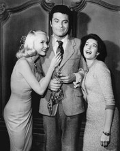 The Beverly Hillbillies TV Max Baer in suit with two girls 8x10 inch photo