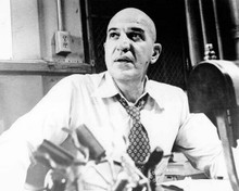 Telly Savalas sat at his desk at 13th Precinct Manhattan as Kojak 8x10 photo
