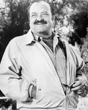 William Conrad smiling holding smoking pipe as Frank Cannon 8x10 inch photo