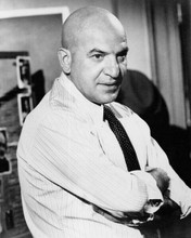 Telly Savalas in shirt sleeves in squad room as Kojak season 2 8x10 inch photo