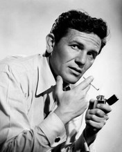 John Garfield lighting a cigarette circa 1950 studio portrait 8x10 inch photo