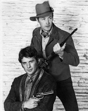 Lancer cult 1968 western TV Wayne Maunder & James Stacey with guns 8x10 photo