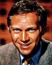 Steve McQueen King of Cool studio portrait in suit smiling 8x10 inch photo