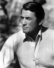 Gregory Peck 1950's debonair wearing white shirt and vest 8x10 inch photo