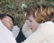 Darling Lili Julie Andrews & Rock Hudson lie on grass 8x10 inch photo