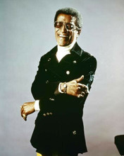 Sammy Davis Jnr later studio pose of legend smiling in dark glasses 8x10 photo