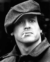 Sylvester Stallone cigarette in mouth wearing cap from Rocky 3 8x10 inch photo