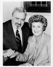Perry Mason Returns Raymond Burr holds hand of Barbara Hale smiling 8x10 photo