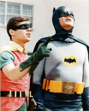 Batman classic TV Adam West & Burt Ward look upwards 8x10 inch photo