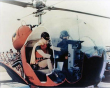 Batman classic TV Adam West Burt Ward at controls of Bat helicopter 8x10 photo