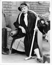 Lucille Ball classic vacuum cleaner episode I Love Lucy sits on chair 8x10 photo