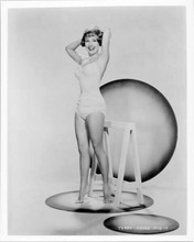 Terry Moore full length glamour pose in swimsuit and bare feet 8x10 inch photo