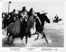 El Cid 1961 original 8x10 photo Charlton Heston riding horse thru surf on beach
