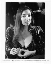Carole Davis busty pose at gaming table If Looks Could Kill 1990 original 8x10