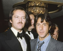 Jack Nicholson & Dustin Hoffman great 1970's candid at event together 8x10 photo