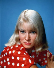 May Britt beautiful Swedish actress wears red polka dot shirt 1950's 8x10 photo