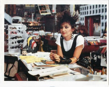 Pretty in Pink Annie Potts as Iona behind record store counter 8x10 inch photo