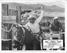 The Misfits Montgomery Clift rides wild horse Clark Gable in corral 8x10 photo