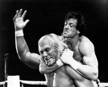Rocky III Sylvester Stallone strangle holds Hulk Hogan 8x10 inch photo