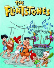 The Flintstones classic animated sitcom Fred Barney & families dance 8x10 photo