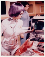 U.F.O. TV vintage 1970's 8x10 photo Gabrielle Drake looks at captured alien