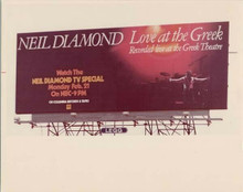 Neil Diamond Love at the Greek 1977 billboard 8x10 inch photo Greek Theatre TV
