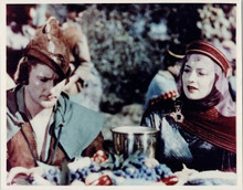 Adventures of Robin Hood Errol Flynn Olivia De Havilland at feast table 8x10