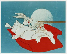 Bugs Bunny drives Santa Claus sleigh with baby Bugs onboard vintage 8x10 photo
