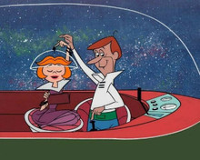 The Jetsons animated TV series George and Jane Jetson in space ship 8x10 photo