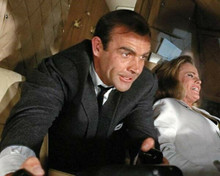 Goldfinger tense scene Sean Connery takes hold plane Honor Blackman 8x10 photo