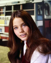 Susan Dey as Laurie in front of PF tour bus The Partridge Family 8x10 photo