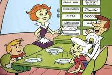 The Jetsons animated TV series cute scene of Jetsons in diner 8x10 inch photo