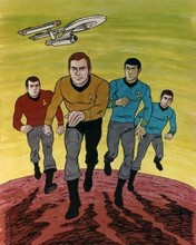 Star Trek 1973 animated series Kirk Spock Scotty & Bones Enterprise 8x10 photo
