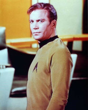 William Shatner as Captain Kirk on the Enterprise bridge Star Trek 8x10 photo