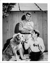 Andy Griffith Show 8x10 inch photo Andy & George Lindsay with dog woof!