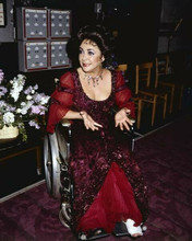 Eliozabeth Taylor 1980's pose glamorous as ever in red sequined dress 8x10 photo