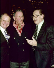 Frank Sinatra laughs with pals Don Rickles & Milton Berle 1970's 8x10 inch photo