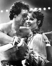 Rocky III Sylvester Stallone hugs Talia Shire ringside 8x10 inch photo