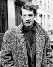 Jean-Paul Belmondo young pose wearing overcoat 8x10 inch photo