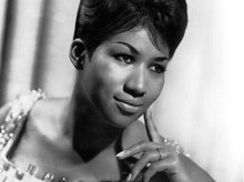 Aretha Franklin beautiful young portrait in sequined dress eyes gazing 8x10