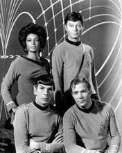Star Trek TV season 2 Kirk Spock Bones & Uhura by star chart 8x10 inch photo