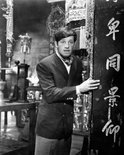 Jean-Paul Belmondo young wearing blazer & ascot opening door 8x10 inch photo