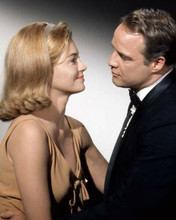The Chase 1966 Angie Dickinson smiles at Marlon Brando both in profile 8x10