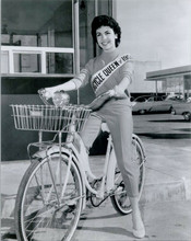 Annette Funicello full length on bike Bicycle Queen on 1959