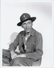 Frank Sinatra in uniform seated pose From Here To Eternity 8x10 photo